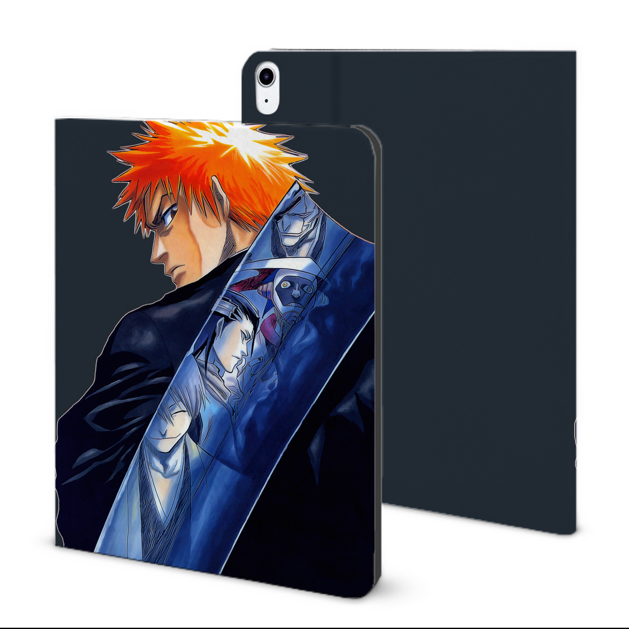 （画像用） ブリーチ BLEACH IPad ケース ブック型 PUレザー TPU 耐衝撃 軽量 薄型 ペン収納なし 全面保護 IPad 各モデル対応